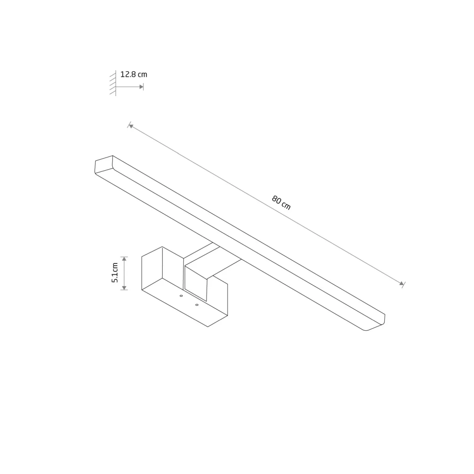 Sklep Kaja Prosta lampa ścienna 80cm LED 15W 4000K 10685 CEZANNE LED | Kaja