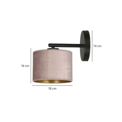 Sklep Kaja Prosta lampa ścienna z dwukolorowym abażurem 1053/K1 HILDE | Kaja