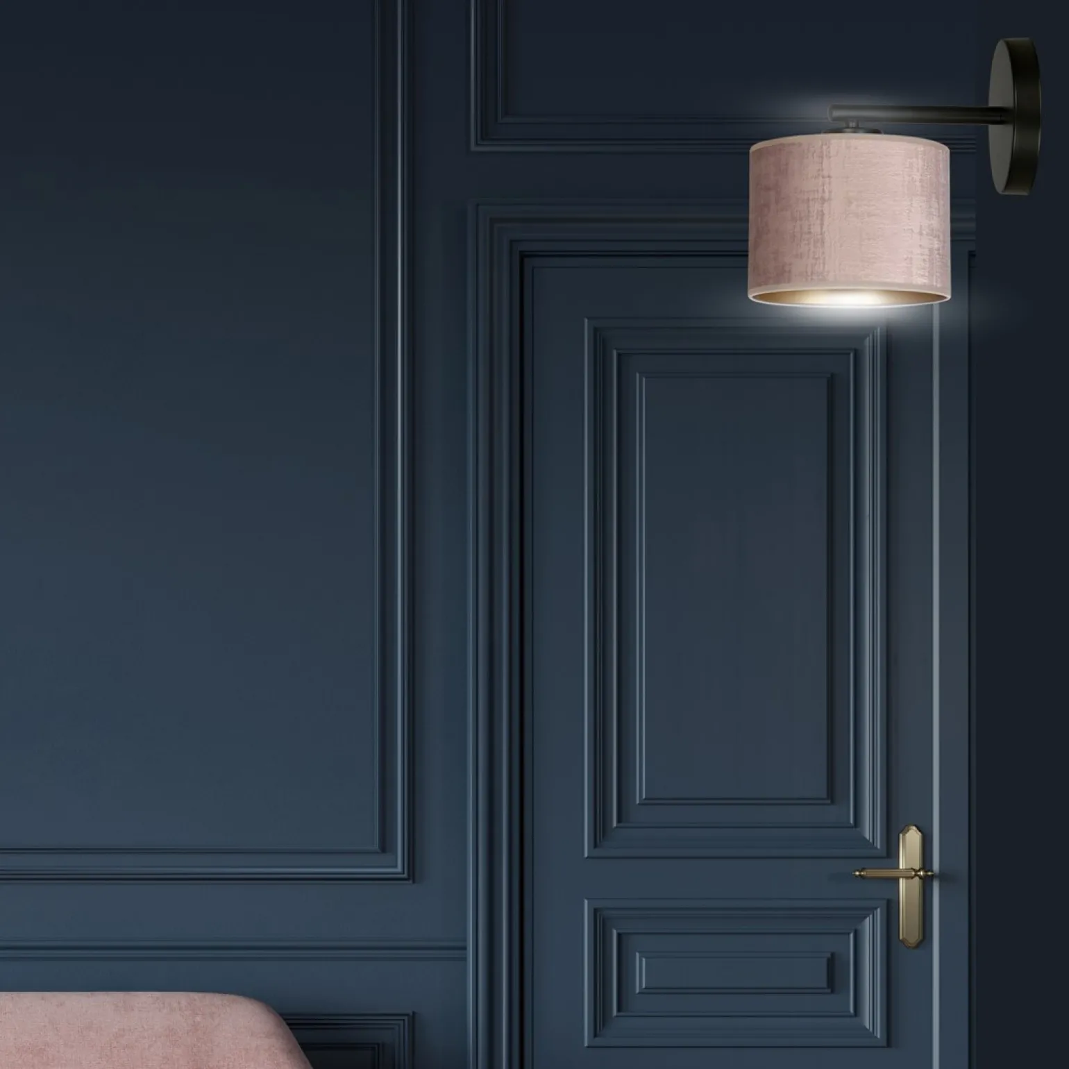 Sklep Kaja Prosta lampa ścienna z dwukolorowym abażurem 1053/K1 HILDE | Kaja