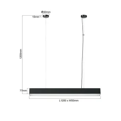 Hot Prosta lampa LED nad stół 80cm LP-1401/1P M BK SMART LUCI M | Kaja Żyrandole Nowoczesne