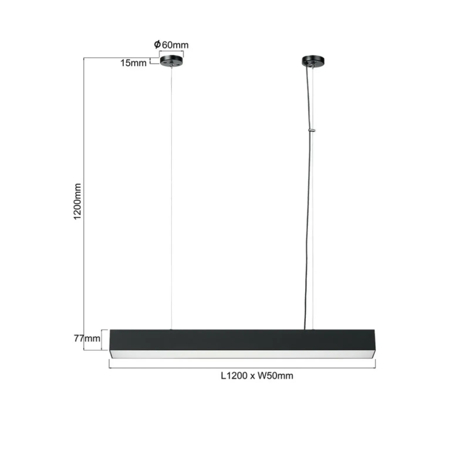 Hot Prosta lampa LED nad stół 80cm LP-1401/1P M BK SMART LUCI M | Kaja Żyrandole Nowoczesne