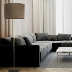 Sklep Kaja Prosta lampa na złotej nodze TK 16031 UMBERTO BROWN GOLD | Kaja