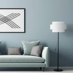 Sklep Kaja Prosta lampa podłogowa, podwójny abażur TK 5894 CALISTO WHITE | Kaja