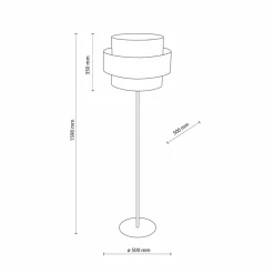 Sklep Kaja Prosta lampa podłogowa, podwójny abażur TK 5894 CALISTO WHITE | Kaja