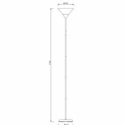 Sklep Kaja Prosta lampa podłogowa w stylu retro ZM CL-3800H-SL MOREN | Kaja