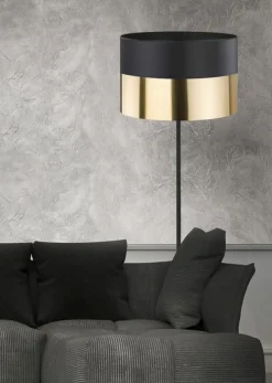 Sklep Kaja Prosta lampa podłogowa z eleganckim abażurem TK 5122 serii LONDYN GOLD