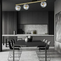 Best Prosta lampa sufitowa z grafitowymi kloszami 1250/3 z serii MONZA Żyrandole Nowoczesne