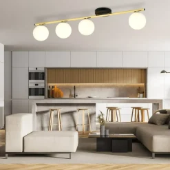 Cheap Prosta lampa sufitowa z klasycznymi kloszami 1252/4 z serii MONZA Żyrandole Nowoczesne