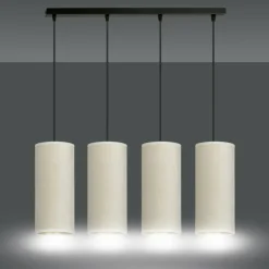 Store Prosta lampa wisząca nad stół w salonie 1059/4 BENTE | Kaja Żyrandole Nowoczesne