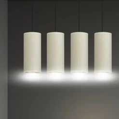 Store Prosta lampa wisząca nad stół w salonie 1059/4 BENTE | Kaja Żyrandole Nowoczesne