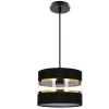 Best Prosta lampa wisząca z czarno-złotym abażurem 31-37572 PANDY | Kaja Żyrandole Nowoczesne