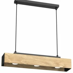 Store Prosta lampa wisząca z drewnianą skrzynką LX 1644 MAISON | Kaja Żyrandole Nowoczesne