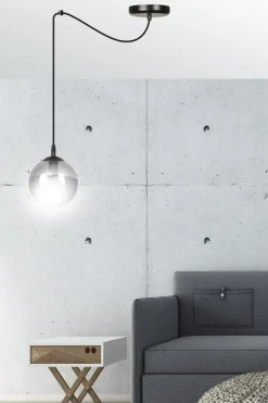 Cheap Prosta lampa wisząca z jedną grafitową kulą 937/1 | Kaja Oświetlenie Żyrandole Nowoczesne