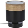 Sklep Kaja Prosta lampka na szafkę nocną, czerń z drewnem 41-17628 PORTO | Kaja