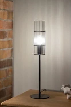 Sklep Kaja Prosta lampka stołowa idealna na szafkę nocną 108555 z serii TUBO