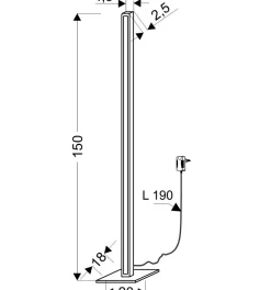 Sklep Kaja Prosta, ledowa lampa podłogowa A0003-510 RODNEY | Kaja Oświetlenie
