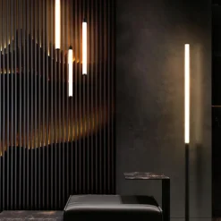 Sklep Kaja Prosta, ledowa lampa podłogowa do salonu Z012FL-L18B3K z serii RAY