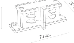 Sklep Kaja Prosta złączka do szynoprzewodu 3-obwodowego TK 3608 TRACER | Kaja