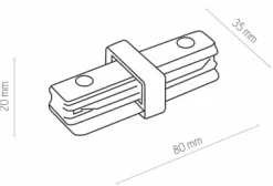 Sklep Kaja Prosta złączka do szyny jednofazowej TK 4067 TRACER | Kaja Oświetlenie