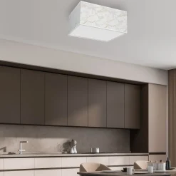 Sklep Kaja Prostokątna lampa sufitowa, zdobiony abażur MLP7304 z serii SENSO | Kaja Oświetl