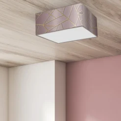 Sklep Kaja Prostokątny plafon sufitowy, w kolorze różu MLP7588 z serii ZIGGY | Kaja Oświetl