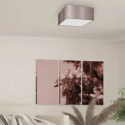 Sklep Kaja Prostokątny plafon sufitowy, w kolorze różu MLP7588 z serii ZIGGY | Kaja Oświetl