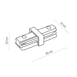 Sklep Kaja Prosty łącznik bez zasilacza, do szyn ZM 2020 z serii SZ.JEDNOOBWODOWA