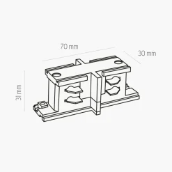 Sklep Kaja Prosty łącznik do szyny natynkowej ZM 8030 z serii SZ.TRÓJOBWODOWA