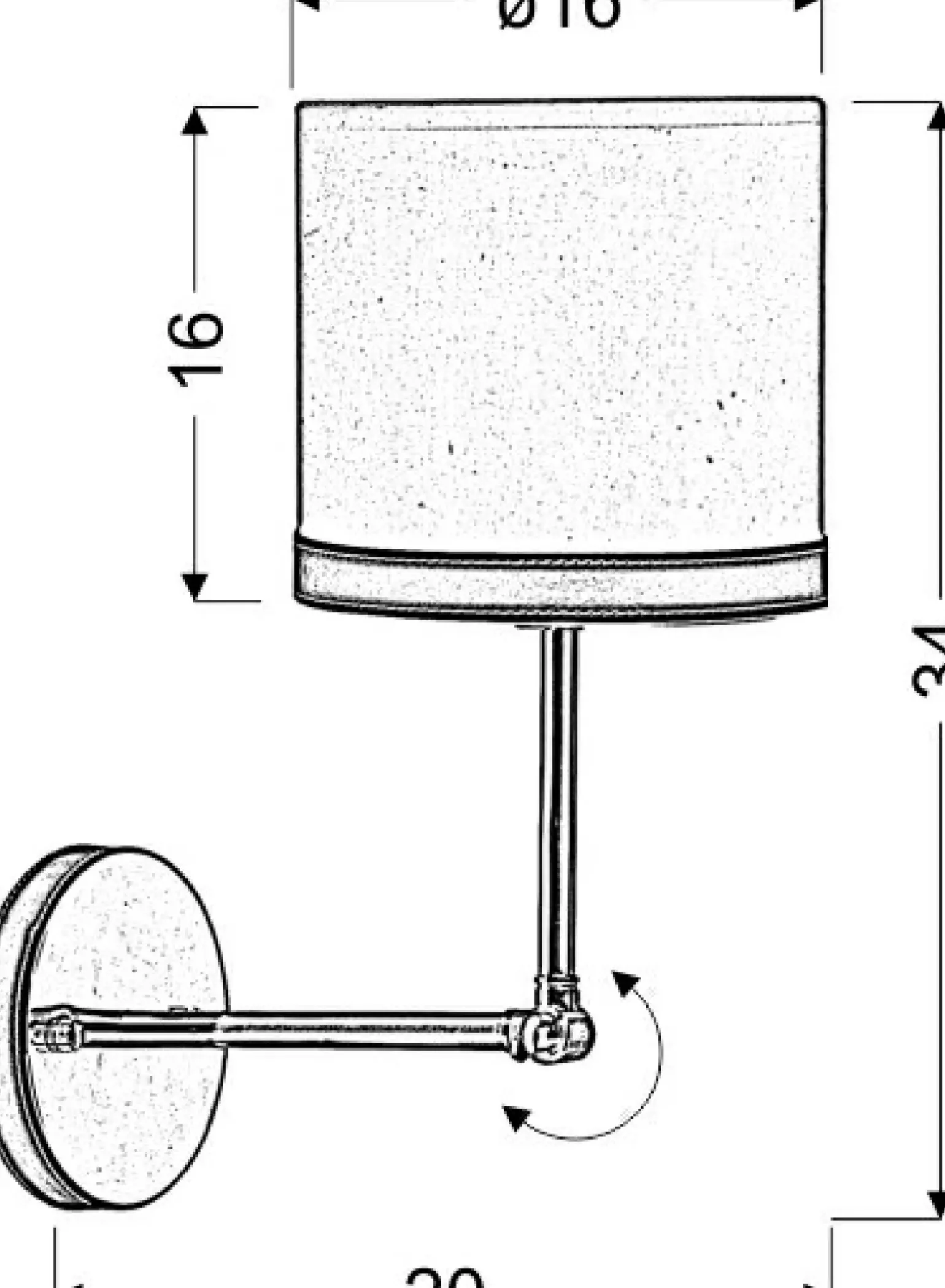 Sklep Kaja Prosty kinkiet z abażurem, do sypialni 21-31115 TIDA | Kaja