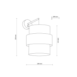 Sklep Kaja Prosty kinkiet z wiszącym abażurem TK 5956 CALISTO WHITE | Kaja
