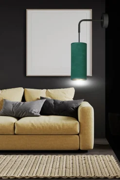 Sklep Kaja Prosty kinkiet z wąskim zielono-złotym abażurem 1058/K1 BENTE | Kaja