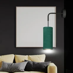 Sklep Kaja Prosty kinkiet z wąskim zielono-złotym abażurem 1058/K1 BENTE | Kaja