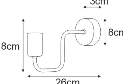 Sklep Kaja Prosty pojedynczy kinkiet ze złotym elementem K-4943 | Kaja