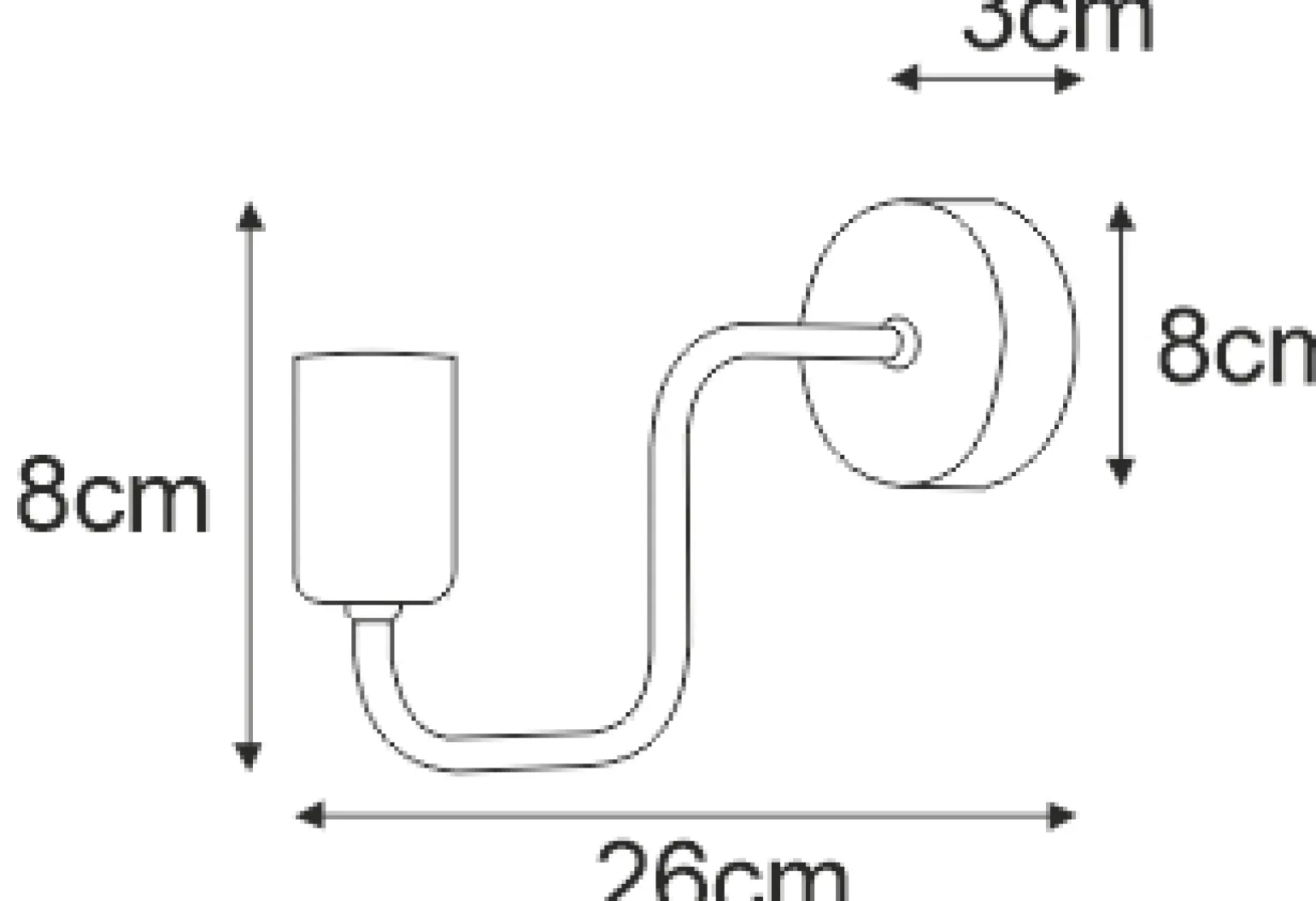 Sklep Kaja Prosty pojedynczy kinkiet ze złotym elementem K-4943 | Kaja