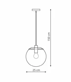 Store Przezroczysta kula na zwisie LP-004/1P M BK PUERTO | Kaja Oświetlenie Żyrandole Nowoczesne