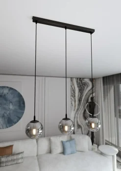 Best Sale Przydymiona lampa wisząca z małymi gwintami 712/3 | Kaja Oświetlenie Żyrandole Nowoczesne