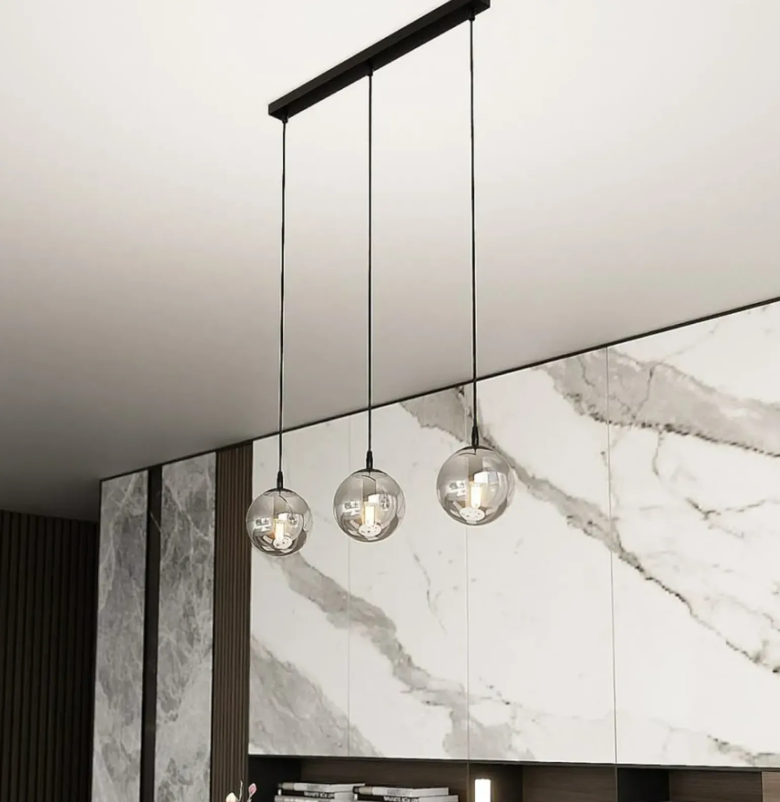 Best Sale Przydymiona lampa wisząca z małymi gwintami 712/3 | Kaja Oświetlenie Żyrandole Nowoczesne