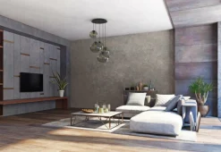 Shop Przydymiona lampa wisząca na okrągłej podsufitce 7642 | Kaja Żyrandole Nowoczesne