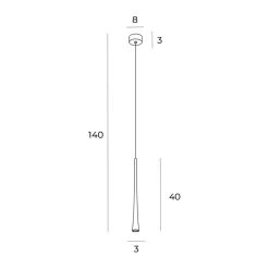 Best Punktowa, stożkowa lampa wisząca do kuchni MX P0484 COFFEE | Kaja Żyrandole Nowoczesne