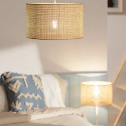 Store Rattanowa lampa o klasycznym kształcie ABR-LW18-BH-E27 BOHO | Kaja Żyrandole Nowoczesne