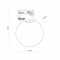 Sklep Kaja Reflektor z bursztynowym kloszem, 1-fazowy TK 4924 TRACER | Kaja