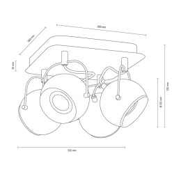 Cheap Reflektorowa lampa sufitowa do sypialni 5109482 BALL | Kaja Żyrandole Nowoczesne