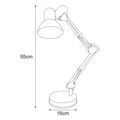 Dzieci Sklep Kaja Regulowana lampa biurkowa w kolorze miętowym K-MT-COSMO MIĘTOWY