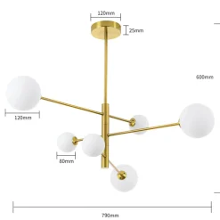 Hot Regulowana lampa wisząca do salonu LP-002/6P DORADO | Kaja Oświetlenie Żyrandole Nowoczesne