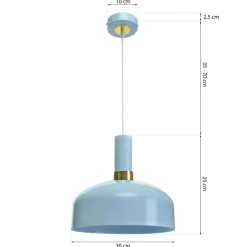 Store Regulowana lampa wisząca w błękitnym kolorze MLP6201 z serii MALMO | Kaja Oświet Żyrandole Nowoczesne