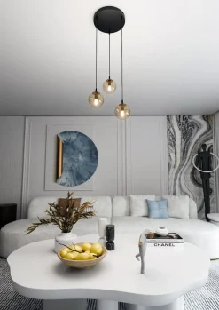 Best Sale Regulowana lampa wisząca z trzema kloszami 713/3PREM | Kaja Żyrandole Nowoczesne