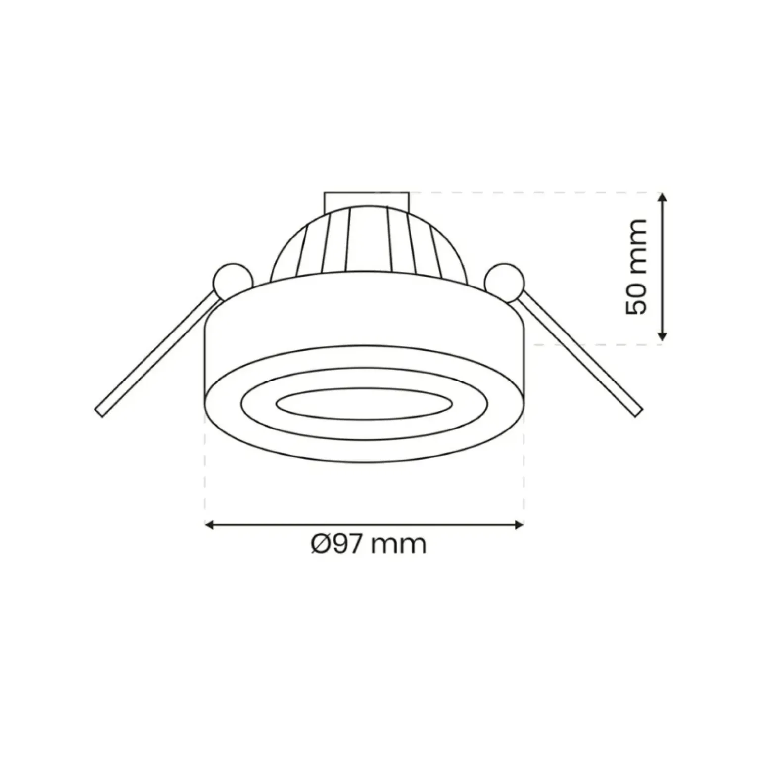 Sklep Kaja Regulowana oprawa podtynkowa, czarna ML0022 z serii NUSA ROUND | Kaja Oświetleni