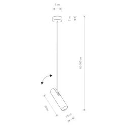 Cheap Regulowana tuba na długim wysięgniku 6490 EYE SUPER | Kaja Oświetlenie Żyrandole Nowoczesne