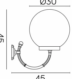 Sklep Kaja Reprezentacyjna lampa elewacyjna K 3012/1/K 300 P z serii KULE CLASSIC | Kaja Oś