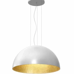 Cheap Reprezentacyjna lampa wisząca, biało-złota LX 1683 z serii COMPO Żyrandole Nowoczesne